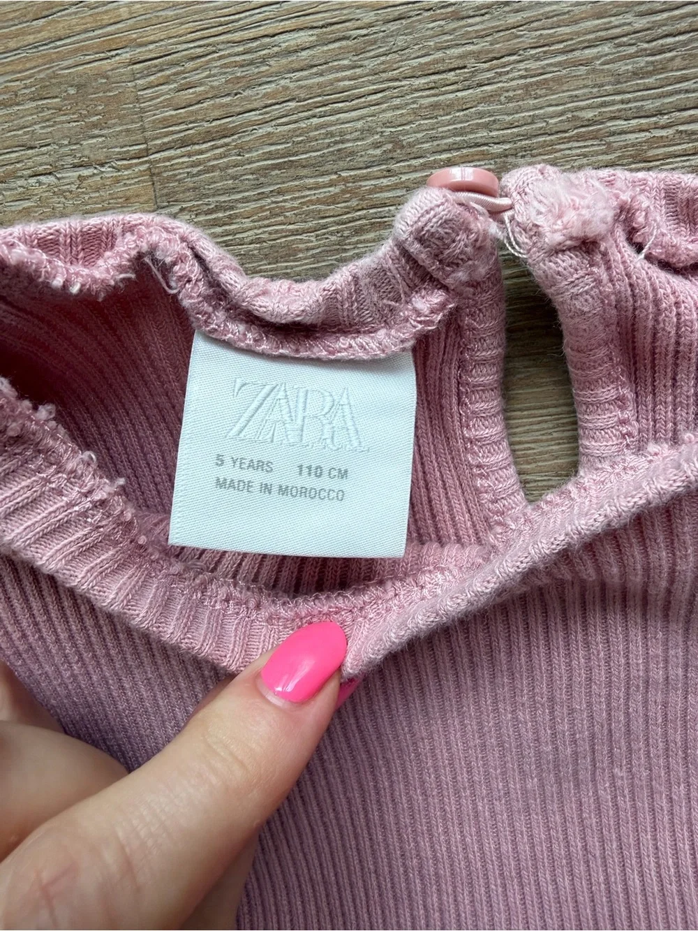 ZARA | Girls' Pink Tulle Rib Knit Dress | 5y